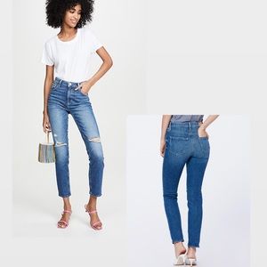 Paige Ankle Distressed Jeans Verdugo Womens 29 Skinny Leg Stretch Denim $199 EUC